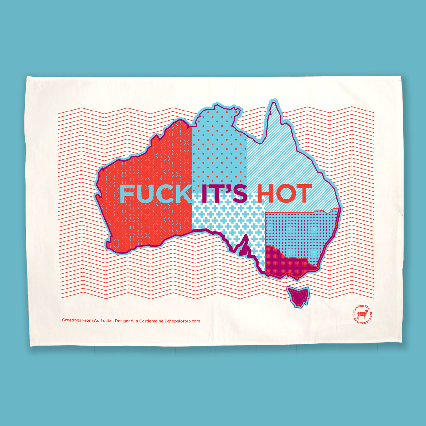 'Greetings From Australia' Blue (back in stock end of March) - Dish Pig