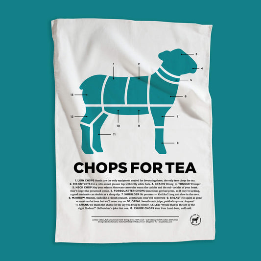 Chops For Tea — Teal - Dish Pig