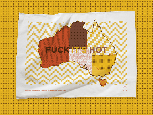 'Greetings From Australia' Burnt Orange - Dish Pig