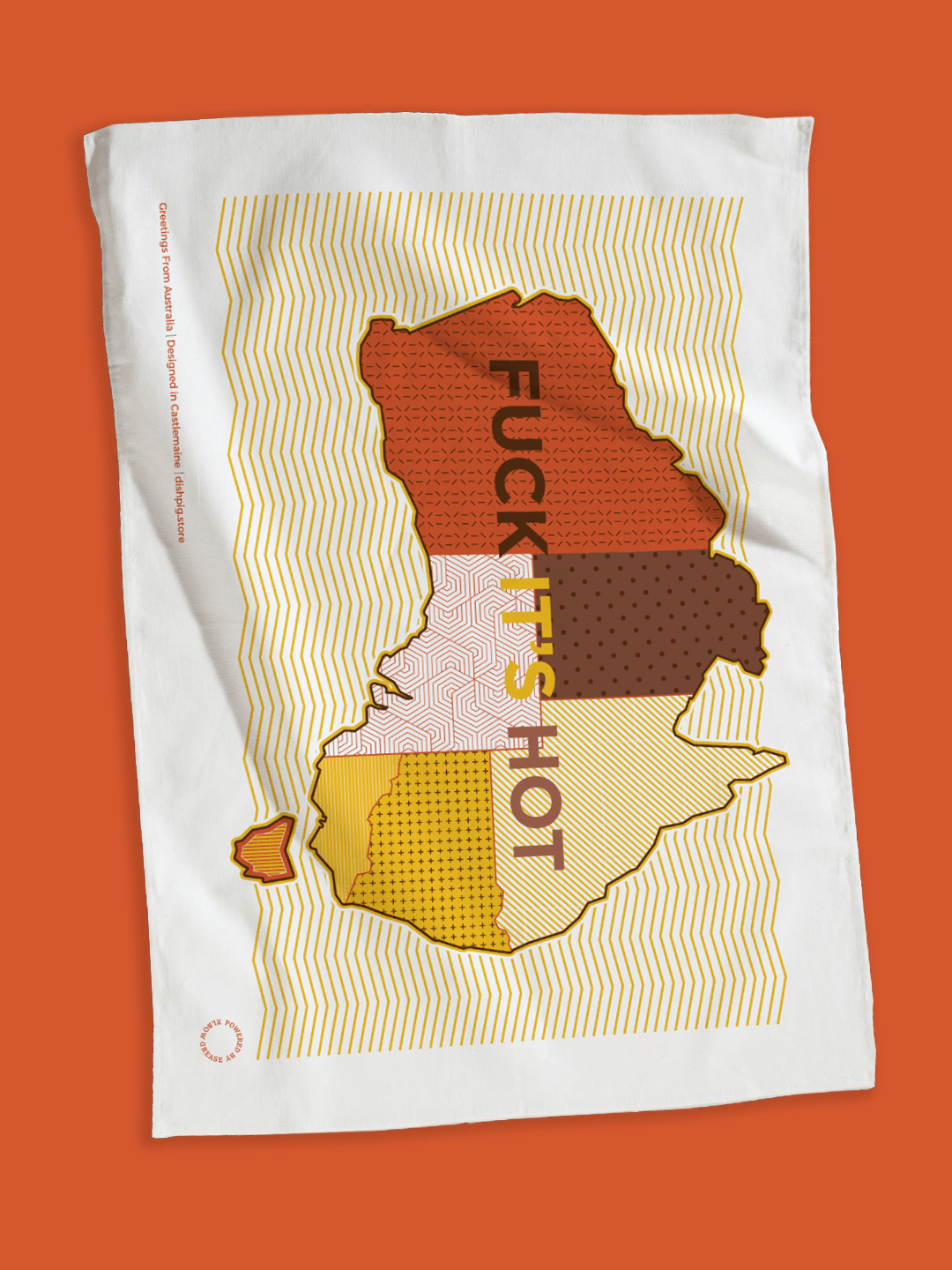 'Greetings From Australia' Burnt Orange - Dish Pig