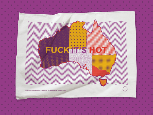 'Greetings From Australia' Purple/Gold - Dish Pig